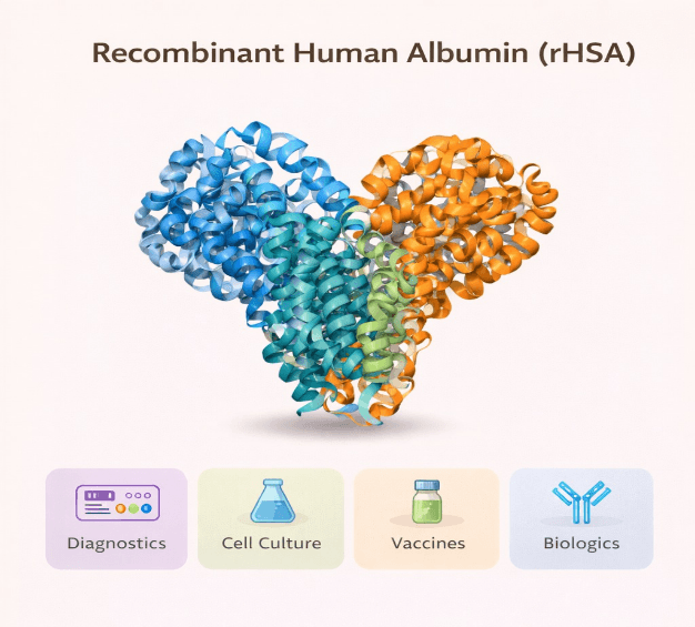 Recombinant Human Albumin Cleavage Diagram